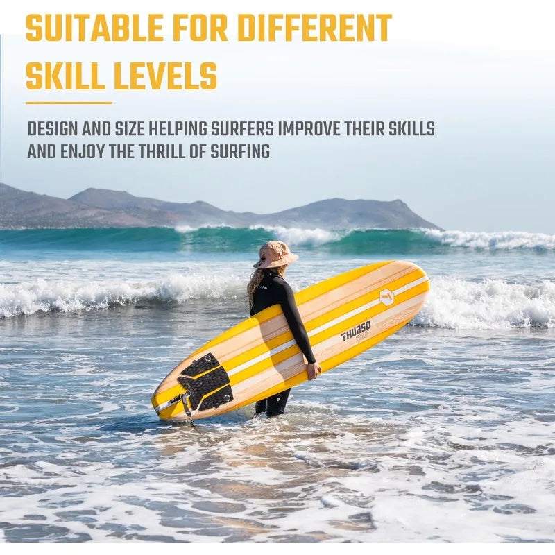 8 ft Soft Top Foam Beginner Surfboard for Adults and Kids Perfect Longboard for Surfing Beach Fun and Water Sports Lightweight