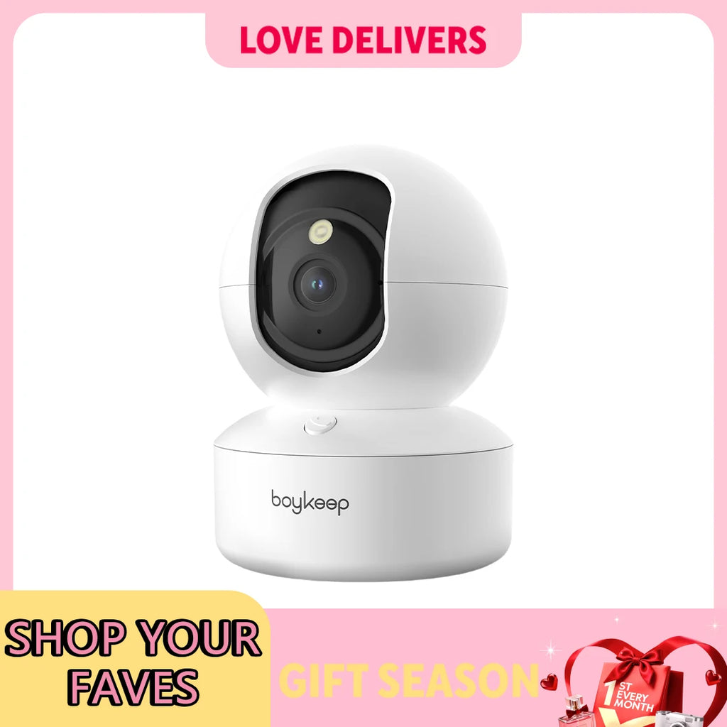 BoyKeep 3MP WiFi IP Camera Smart Baby Monitor Home Security 5G WiFi Indoor IP Automatic Tracking 24/7 Video Surveillance