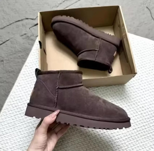 2026 New Winter Snow Boots Ladies Platform High Heel Shoes Women Ankle Boots Luxury Designer Classic Ultra Mini Fur Boot