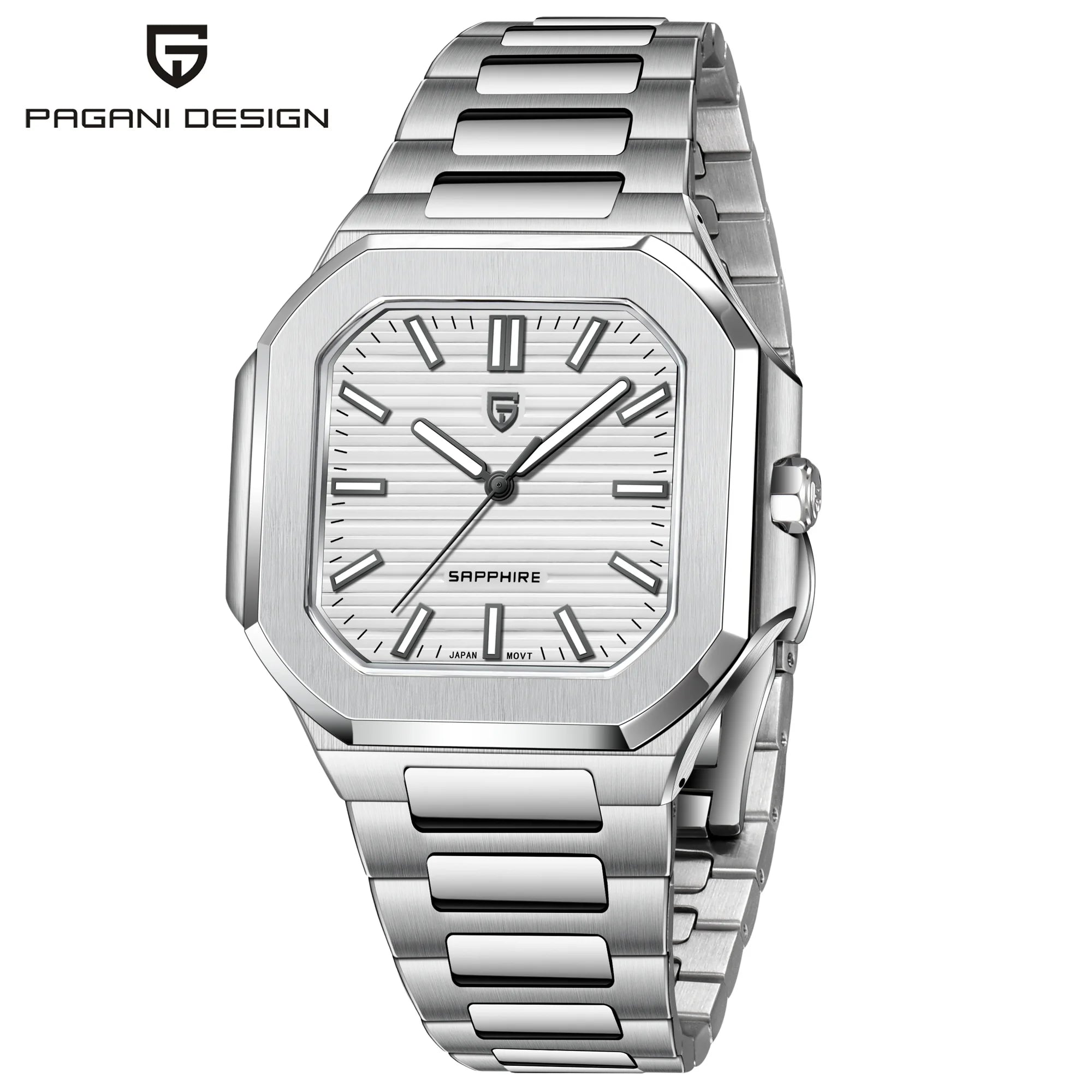 PAGANI DESIGN 2025 New Men's Quartz Wristwatches TMI VH31 37MM 10Bar Waterproof 316L Luxury Stainless Steel Sapphire Men's Watch