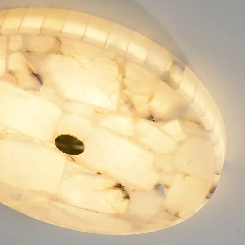 Led Lights Modern 2025 Marble Ceiling Chandelier Home Decor Ceiling Lamp White Marble New Designer Lustre for Living Room