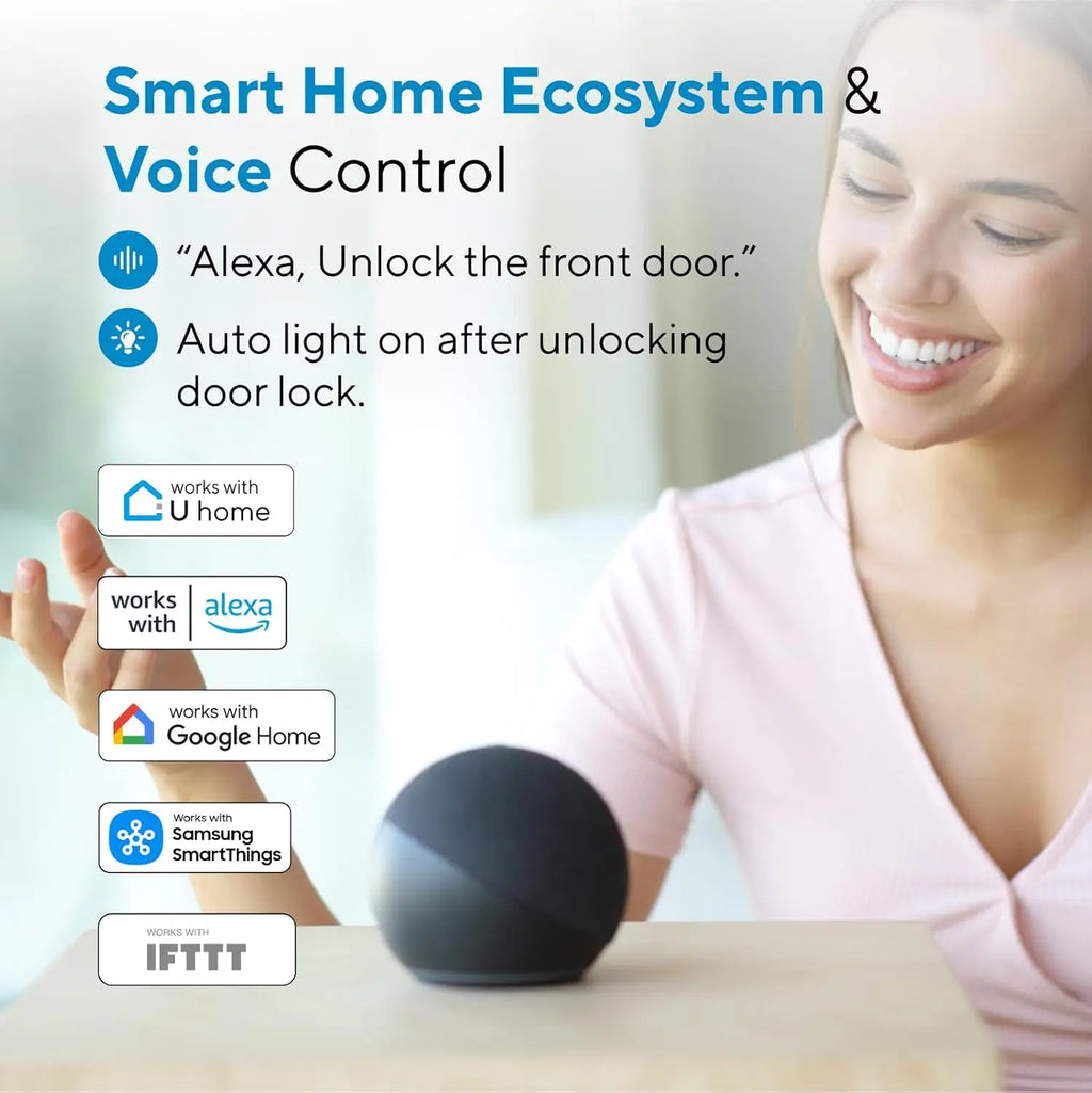 WiFi Smart Lock with Fingerprint, Keypad, App Control, Auto Unock, IP65 Waterproof for Easy Home Security