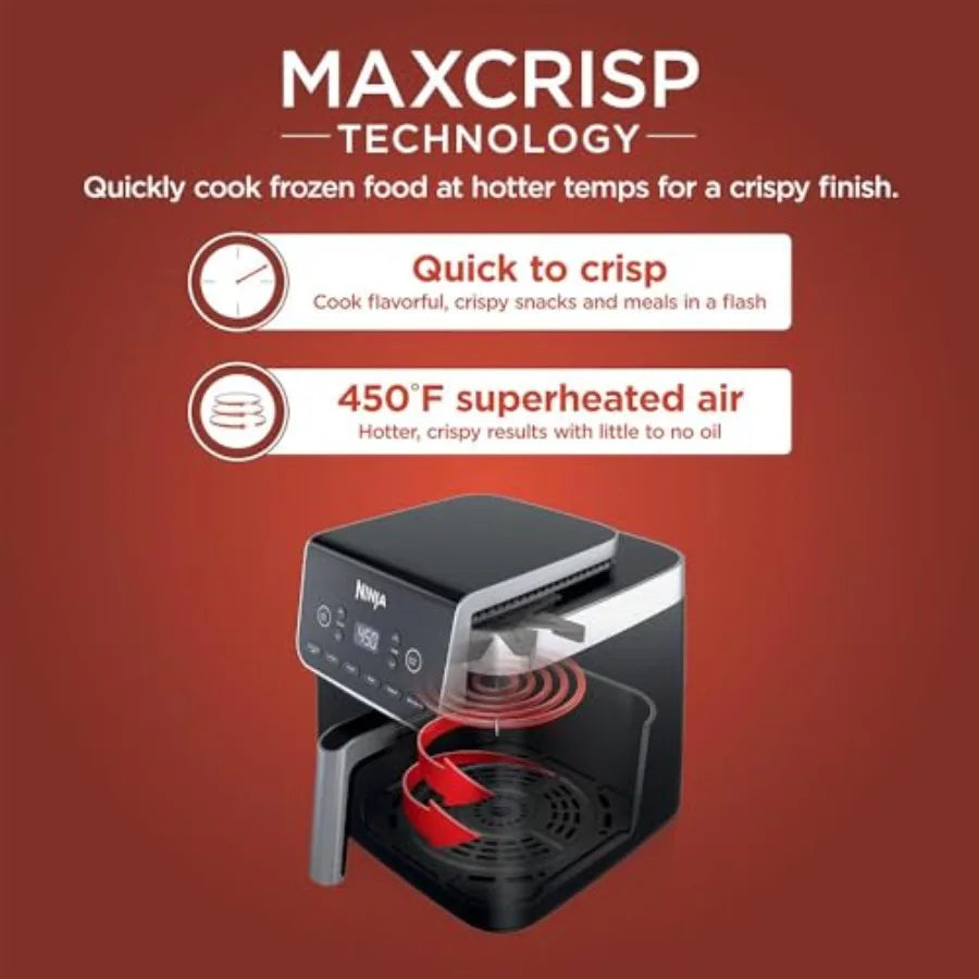 AF181 Air Fryer Pro XL 6-in-1 with 6.5-Quart Max Crisp Technology and Nonstick Basket for Healthy Cooking Ideal for Large Famil