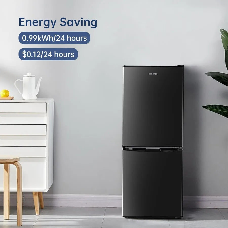 4.0 Cu.Ft Small Refrigerator with Bottom Freezer for Apartment Bedroom Dorm and Office Space-Saving Compact Double Door Fridge