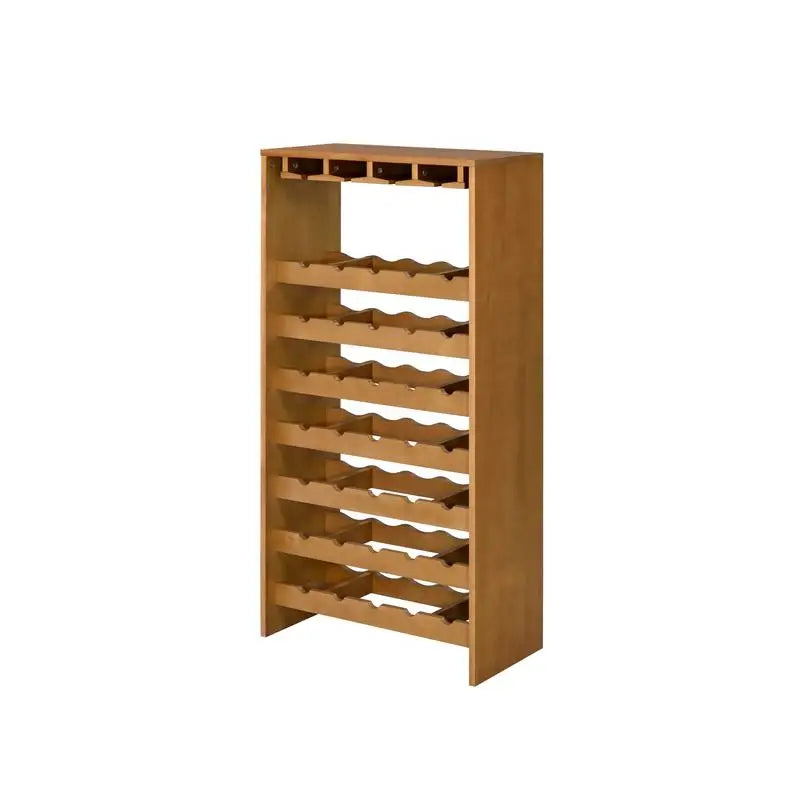 Hanzi Oak Finish Wine Rack**New Product Title:** Stylish Oak Wine Rack Storage for Up to 12 Bottles - Elegant Design for Home