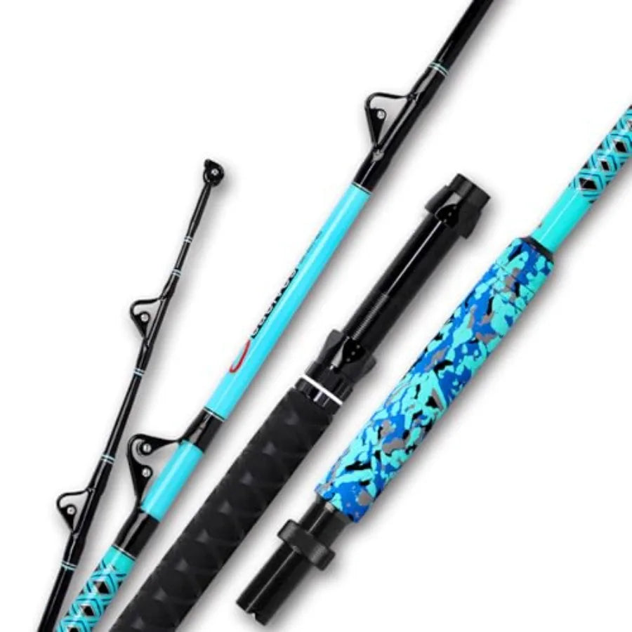 Trolling Fishing Rod 2Piece Saltwater Big Game Rod Offshore Conventional Boat Fishing Pole for HeavyDuty Deep Sea Fishi