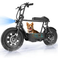 Peak 1200W Electric Scooter with Seat, 16" Fat Tire Electric Dirt Bike, Max 30Miles Ranges, Top Speed 20Mph,, Customized