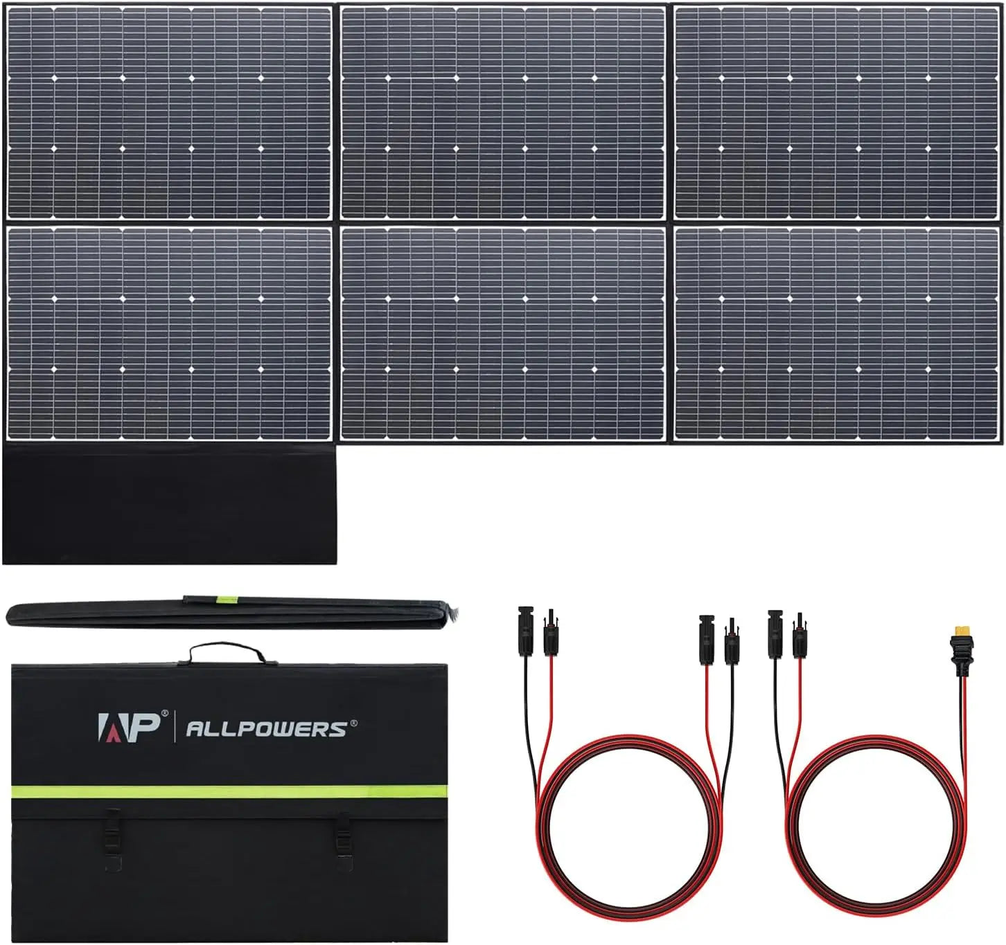 ALLPOWERS Foldable Solar Panel 600W High-Efficiency Solar Charger IP66 Waterproof with Solar Output for RV Off-Grid Camping home