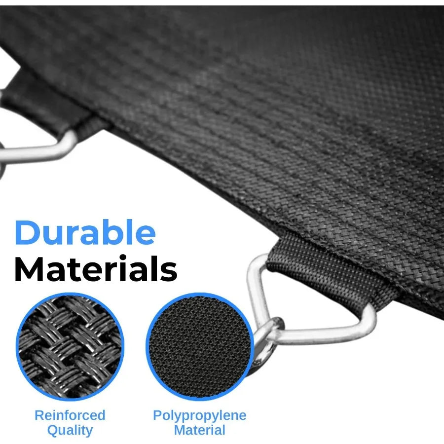 Trampoline Outdoor 8FT with Enclosure Net Ladder and Anti-Rust Coating ASTM Approved Recreational Trampolines Heavy Duty Yard Tr