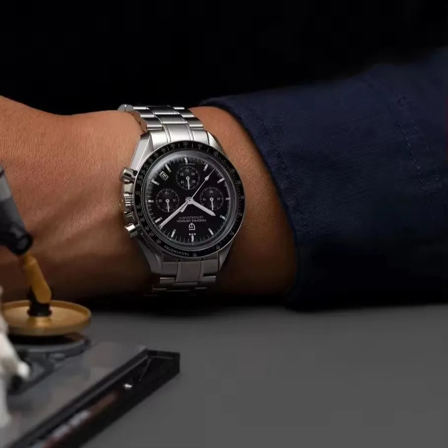 PAGANI DESIGN 500 Speedometer circle Sport Chronograph AR Sapphire Japan Movt Luxury Men watch 316L All Steel Luminous Man watch