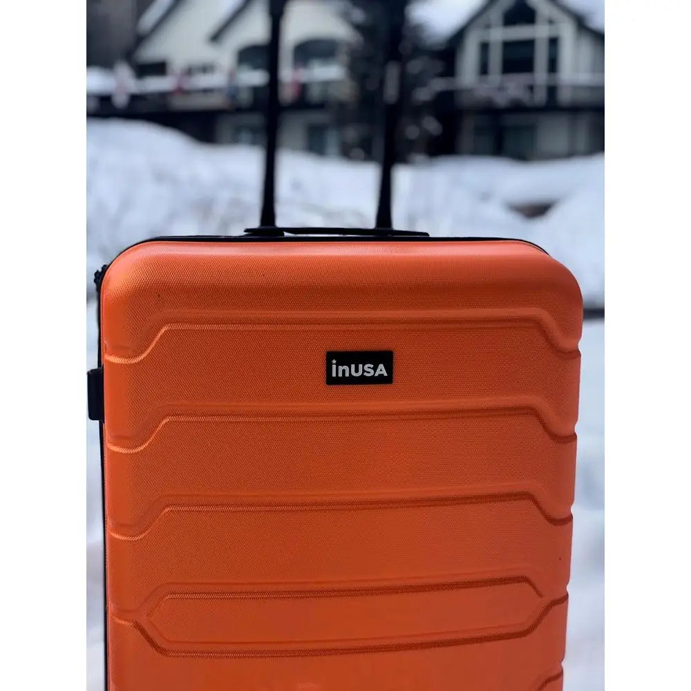 28-Inch Orange Spinner Luggage - Durable Lightweight Hardside Suitcase with Handle and Trolley for Travel
