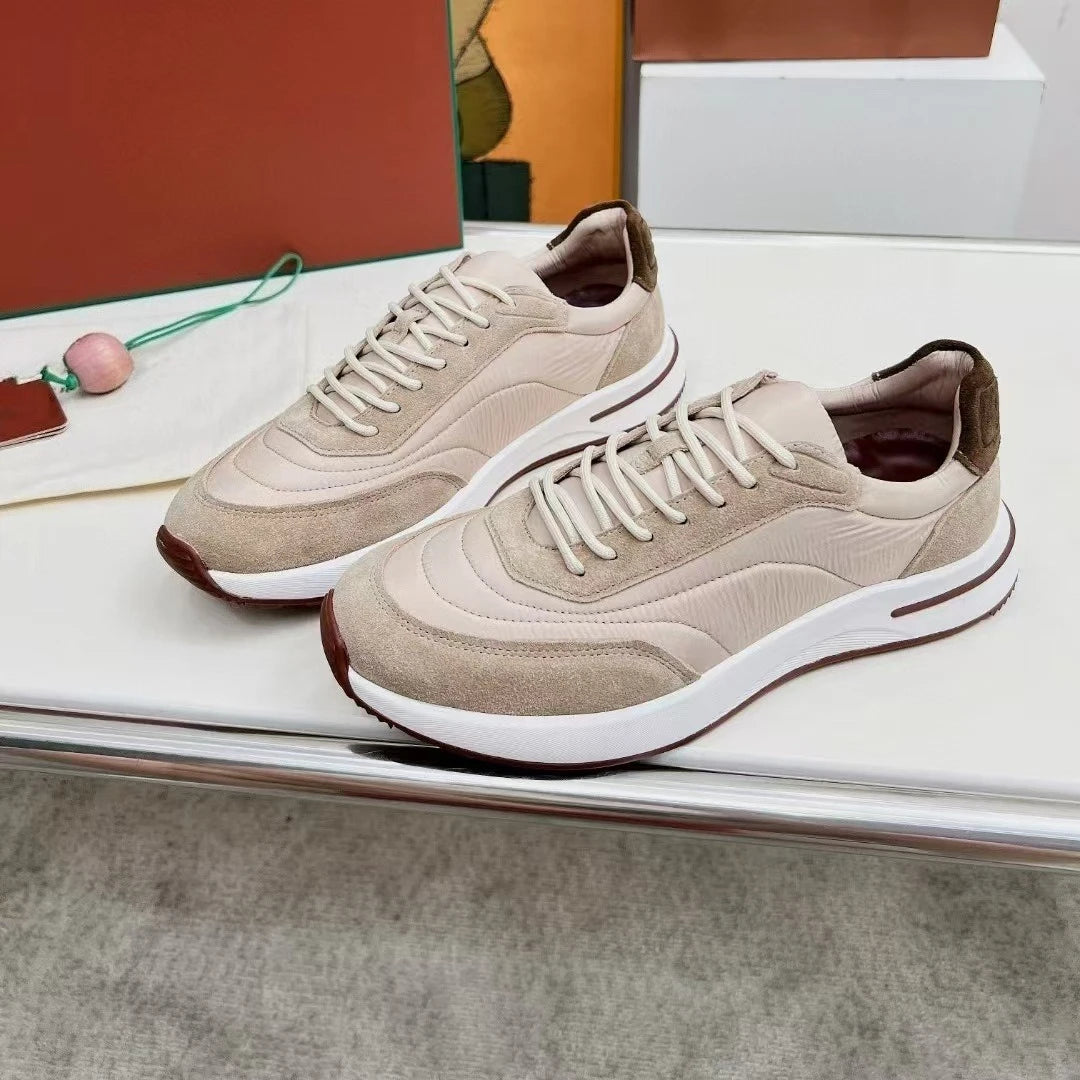 2026 new L mesh sneakers breathable casual men's shoes P thick-soled jogging shoes business shoes comfortable casual shoes