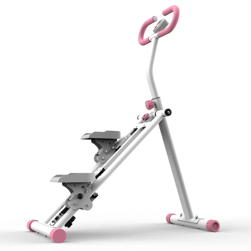 Stair Stepper With Resistance Home Upgrade Vertical Climber Workout Machine Climber Fitness Equipment Adjustable Handlebar Pink