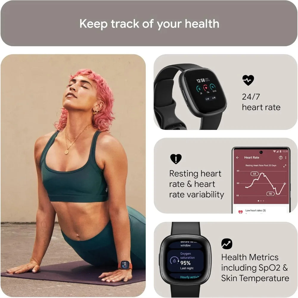 Versa 4 Fitness Smartwatch with Daily Readiness, GPS, 24/7 Heart Rate, 40+ Exercise Modes, Sleep Tracking and more