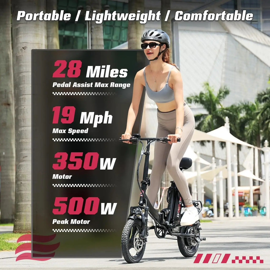 S14/S16 Electric Bike for Adults, 19/22 MPH, 28/50 Miles Range, 500W/750W Motor, Foldable, UL2849 Certified