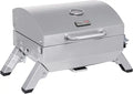 GT1001 Stainless Steel Portable Grill, 10000 BTU BBQ Tabletop Gas Grill with Folding Legs and Lockable Lid, Outdoor Camping, De
