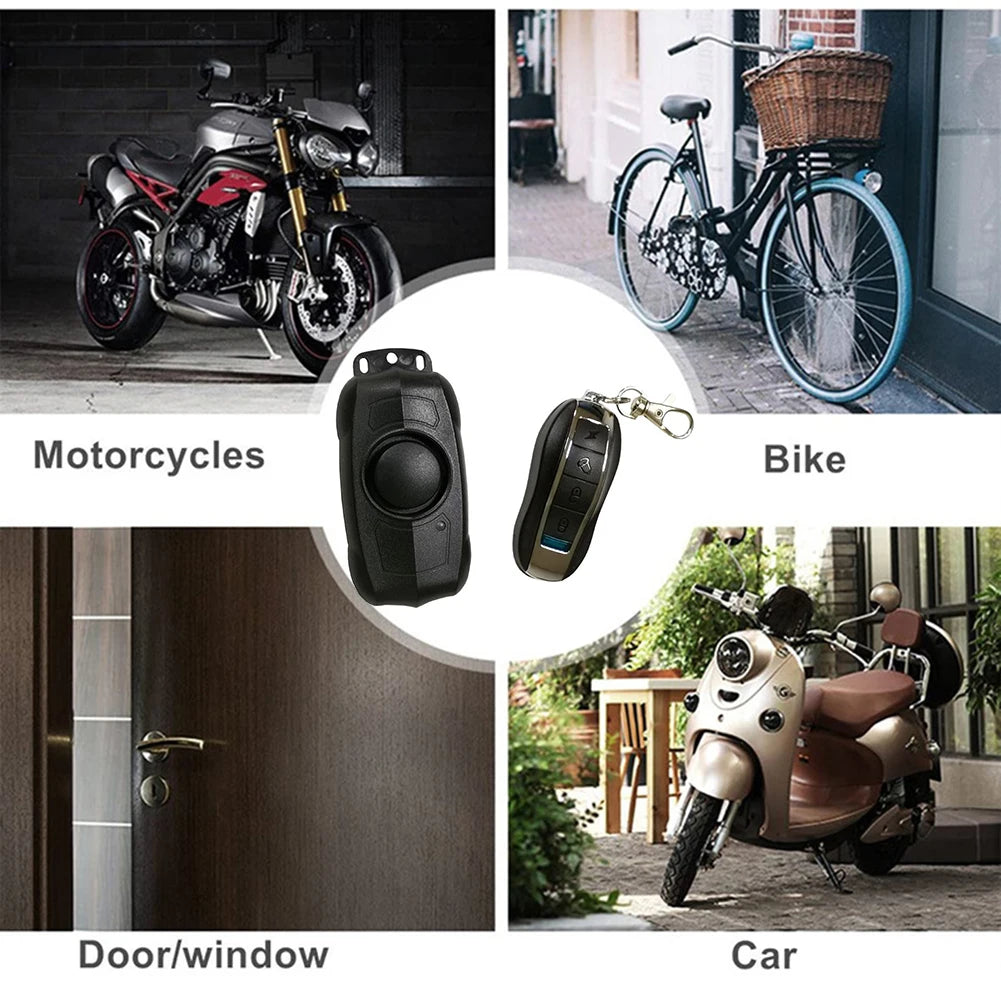 Electric Wireless Motorcycle Bike Alarm Anti-Theft Security Vibration Detector