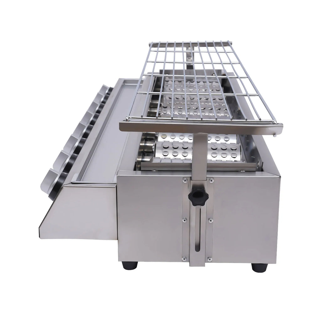 8-Burner Gas BBQ Grill, Stainless Steel, Adjustable Height, Portable and Easy to Clean