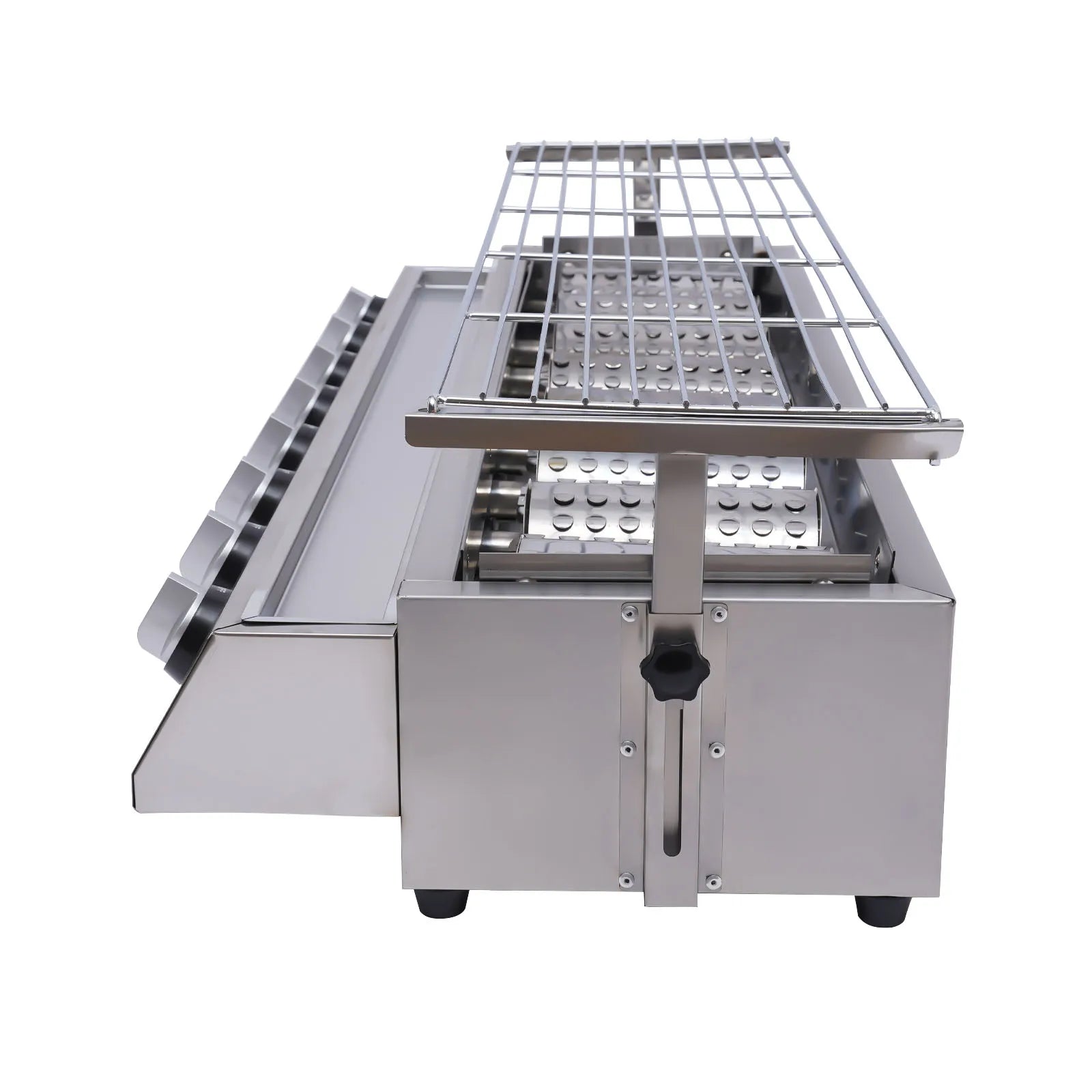 8-Burner Gas BBQ Grill, Stainless Steel, Adjustable Height, Portable and Easy to Clean