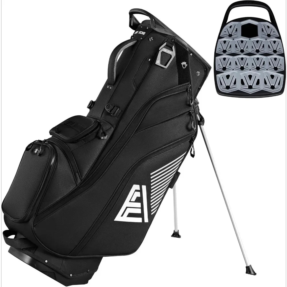 2025 ST- Lock Hybrid Mecha 14 Way Dividers Quiet Stand Bag with Grip Lock for Men & Women Customized