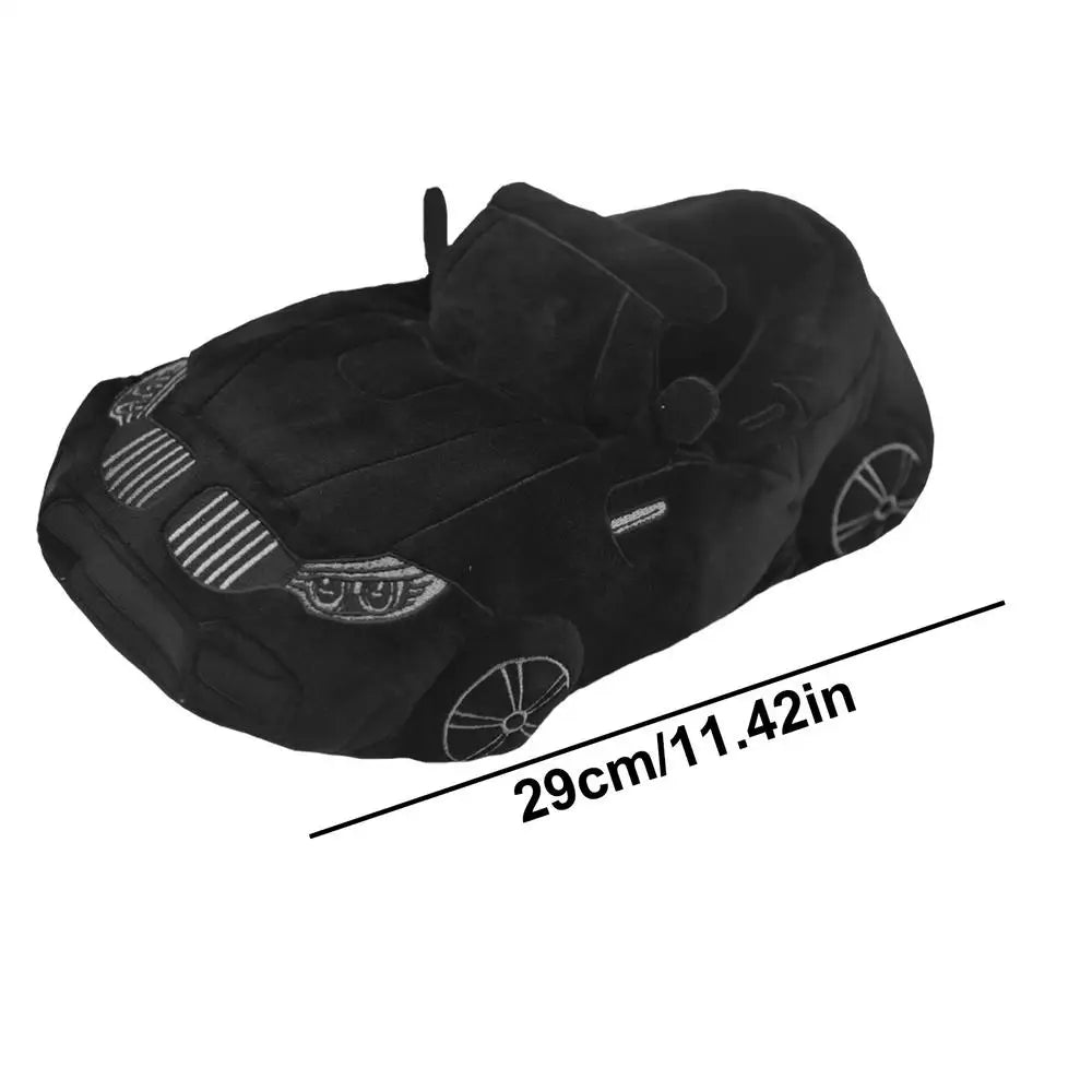 Cars Plush Slippers Cartoon Plush Shoes 29cm Portable Fuzzy House Slippers Soft Racing Car Slippers for Family Gatherings