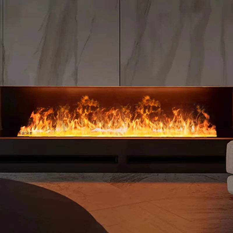 Smart Home 3D Atomized Fireplace with LED Colorful Flame ECO Water Vapor Indoor Electric Fireplace for TV Wall Living Room Decor