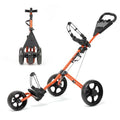 Golf Cart Golf Push Cart Golf Bag Cart with 3 Wheel Quick Folding Scorecard Holder Cup Holder Foot Brake 360 Rotating Front Whe