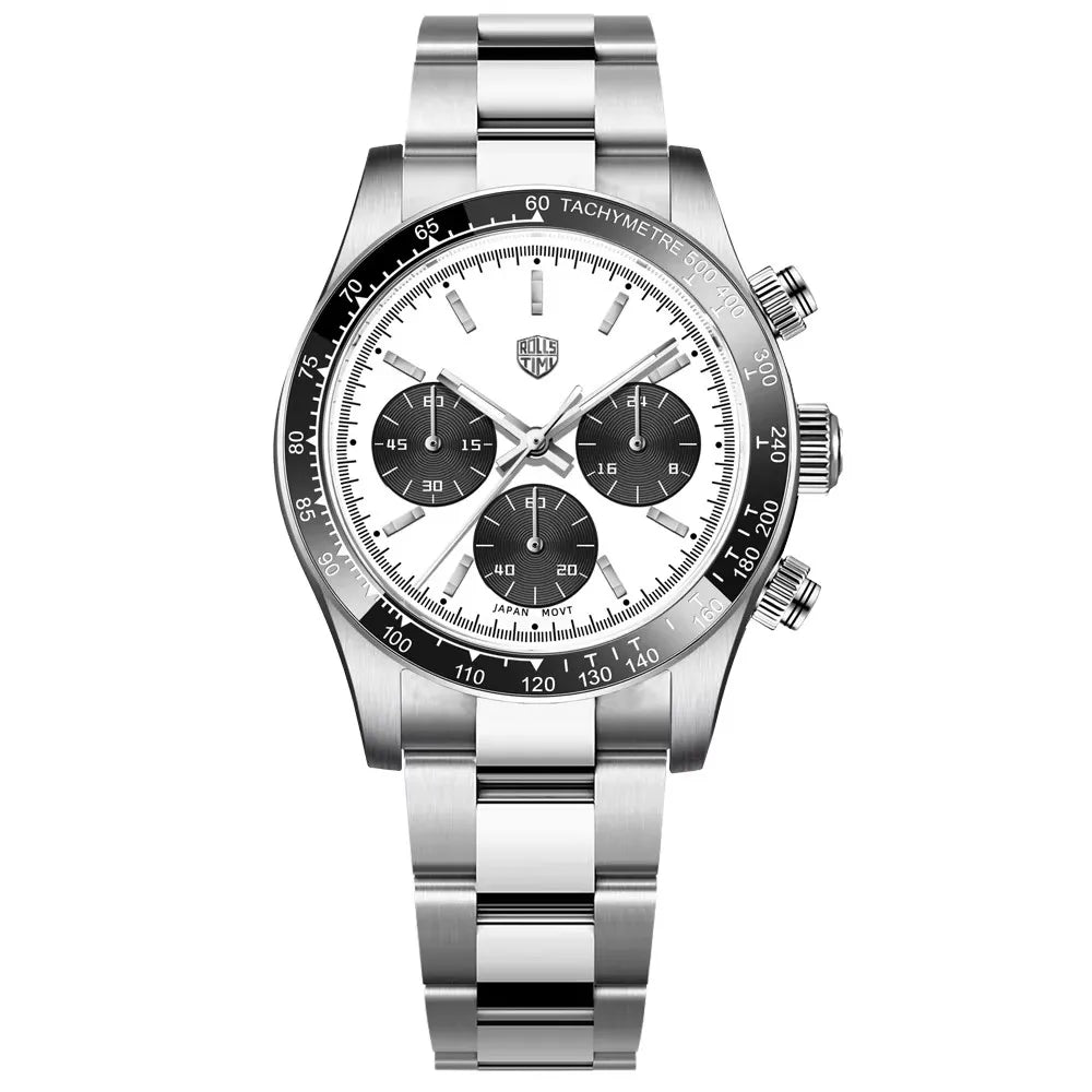 2025 New RollsTimi Men's Watches Top Brand Luxury Quartz Watch For Men Speed Chronograph AR Sapphire Luminous Waterproof Clock