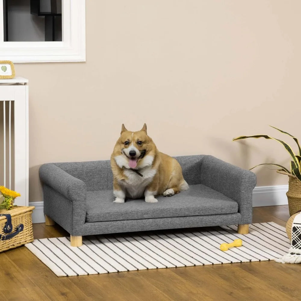 Elevated Pet Sofa Bed for Medium to Large Dogs and Cats - Removable Cushion, Comfortable Sleeping Area