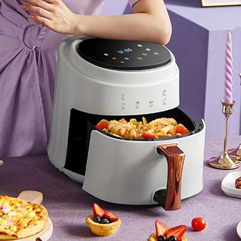 8L Smart Electric Air Fryer Large Capacity Convection Oven - Oil-Free Deep Fryer 360°Baking Kitchen Home Appliance Air Fryer