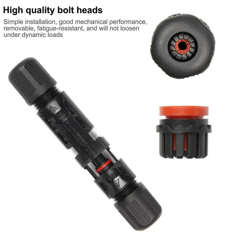 Solar Panel Cable Connectors 10 Pairs Solar Extension Cable Connectors Waterproof Dustproof Connector Solar Cable Parallel