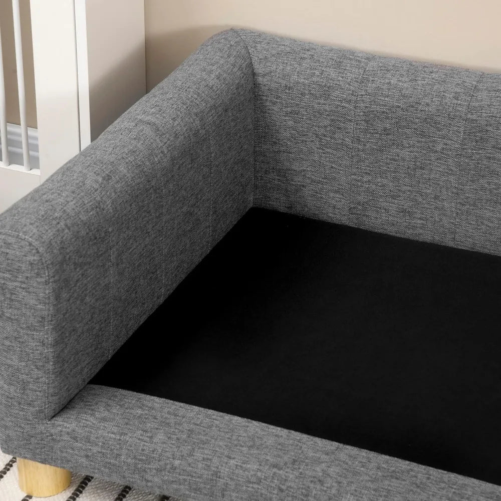 Elevated Pet Sofa Bed for Medium to Large Dogs and Cats - Removable Cushion, Comfortable Sleeping Area
