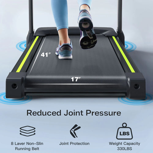 3.5 HP 0.5-7.5 MPH  Portable Foldable Treadmill with Handles 15% Auto Incline Home Running Walking Treadmill Fitness Equipment