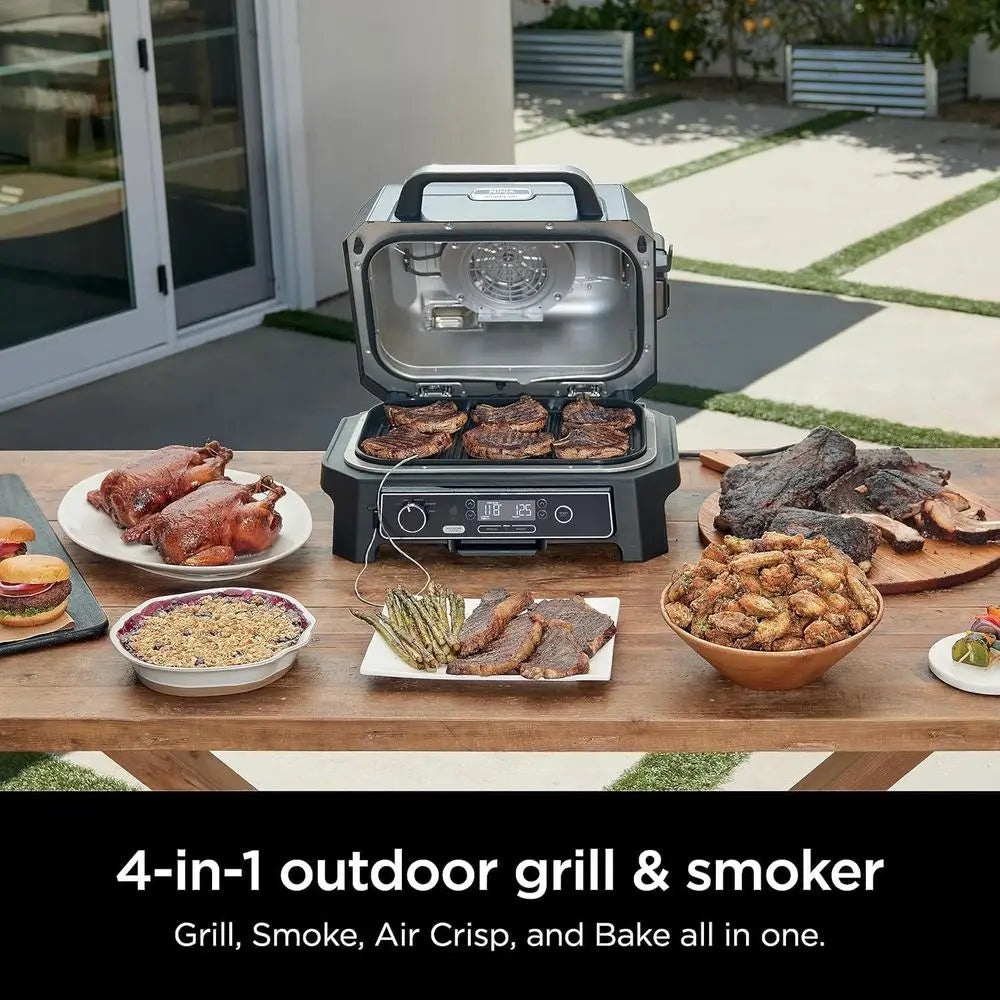 Cinnamon Woodfire ProXL Outdoor Grill & Smoker, 4-in-1 BBQ Master, Portable Electric Air Fryer Oven