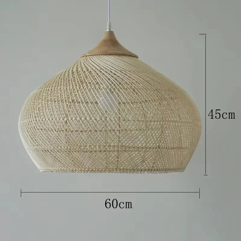 Designer Pendant Lamps Vintage Handmade Rattan Led Light Japanes Style Lighting for Kitchen Island Loft Dining Room