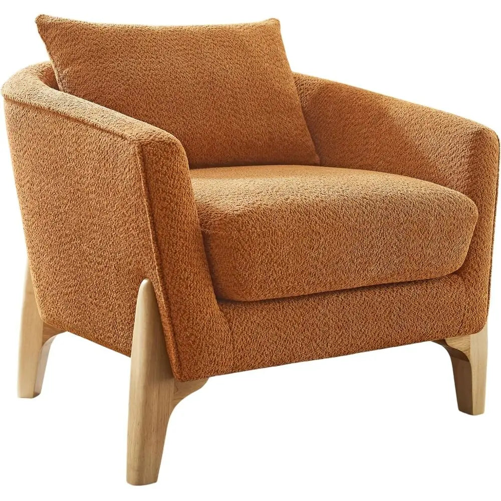 Accent Chair 31" Oversized Reading Chair Comfy Upholstered Boucle Lounge Armchair, Modern Living Room Chair with Back,Customized