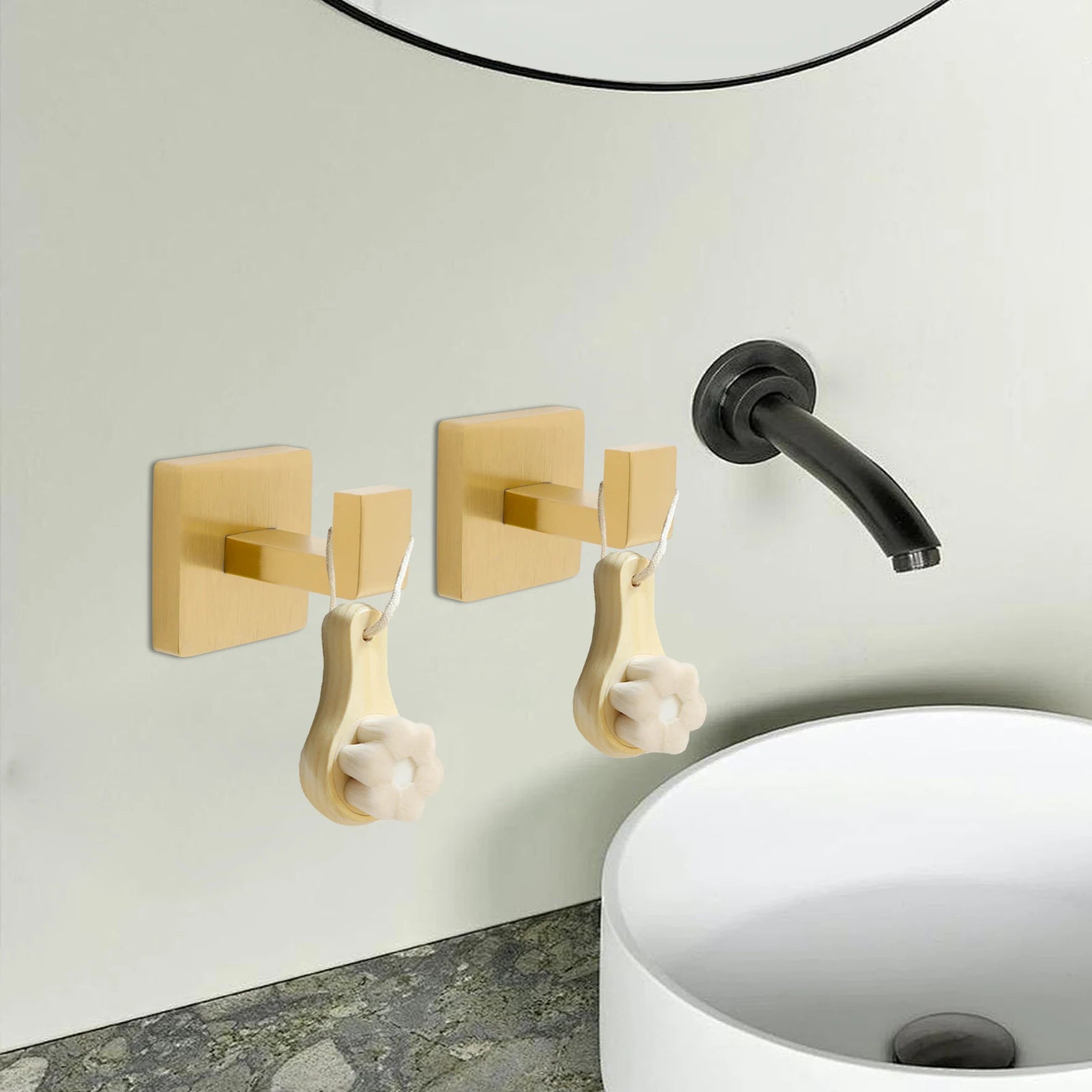 201 Stainless Steel Bathroom Towel Bar Set, Complete 15-Piece Set,3 Towel Bars + 3 Rings + 3 Toilet Paper Holders + 6 Hooks