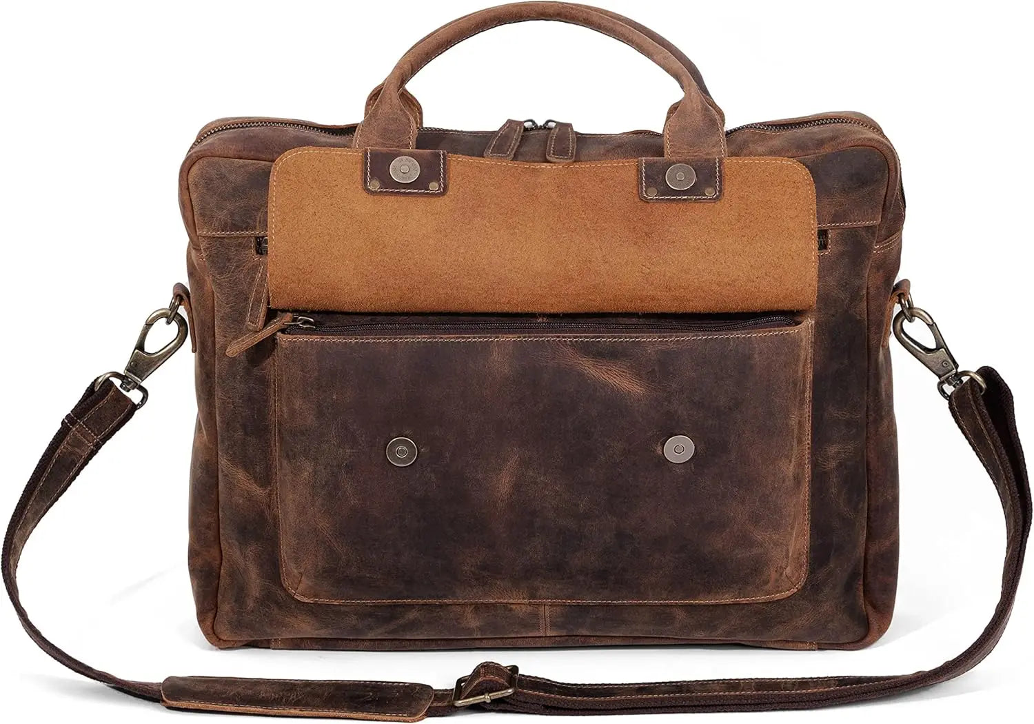 Leather briefcase 18 Inch Laptop Messenger Bags for Men and Women Best Office Briefcase Satchel Bag