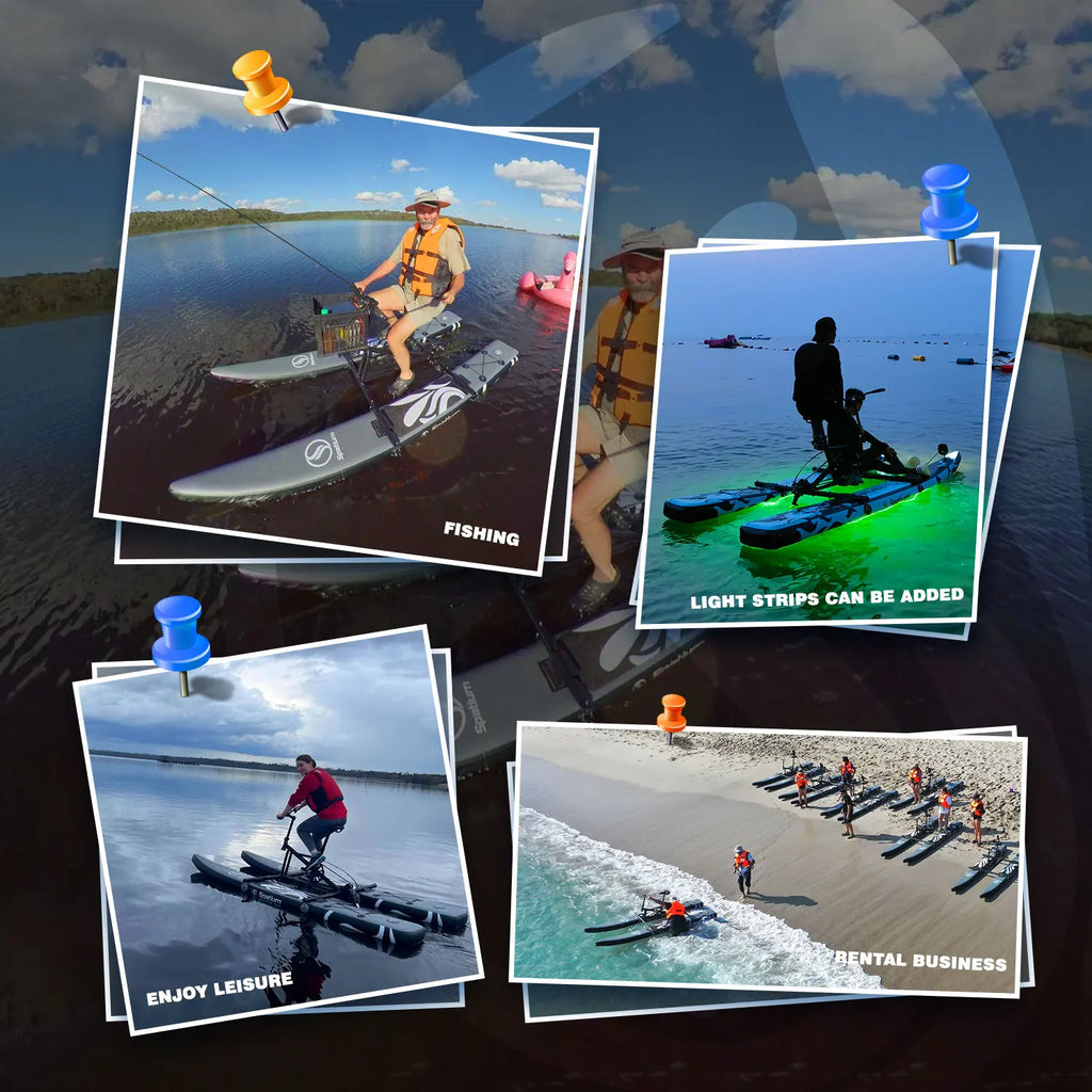 Spatium Sup Water Bike Inflatable Pedal Boat 2.0 Inflatable Pedal Kayak Water Bikes for Lake More Stable and Easy to Drive