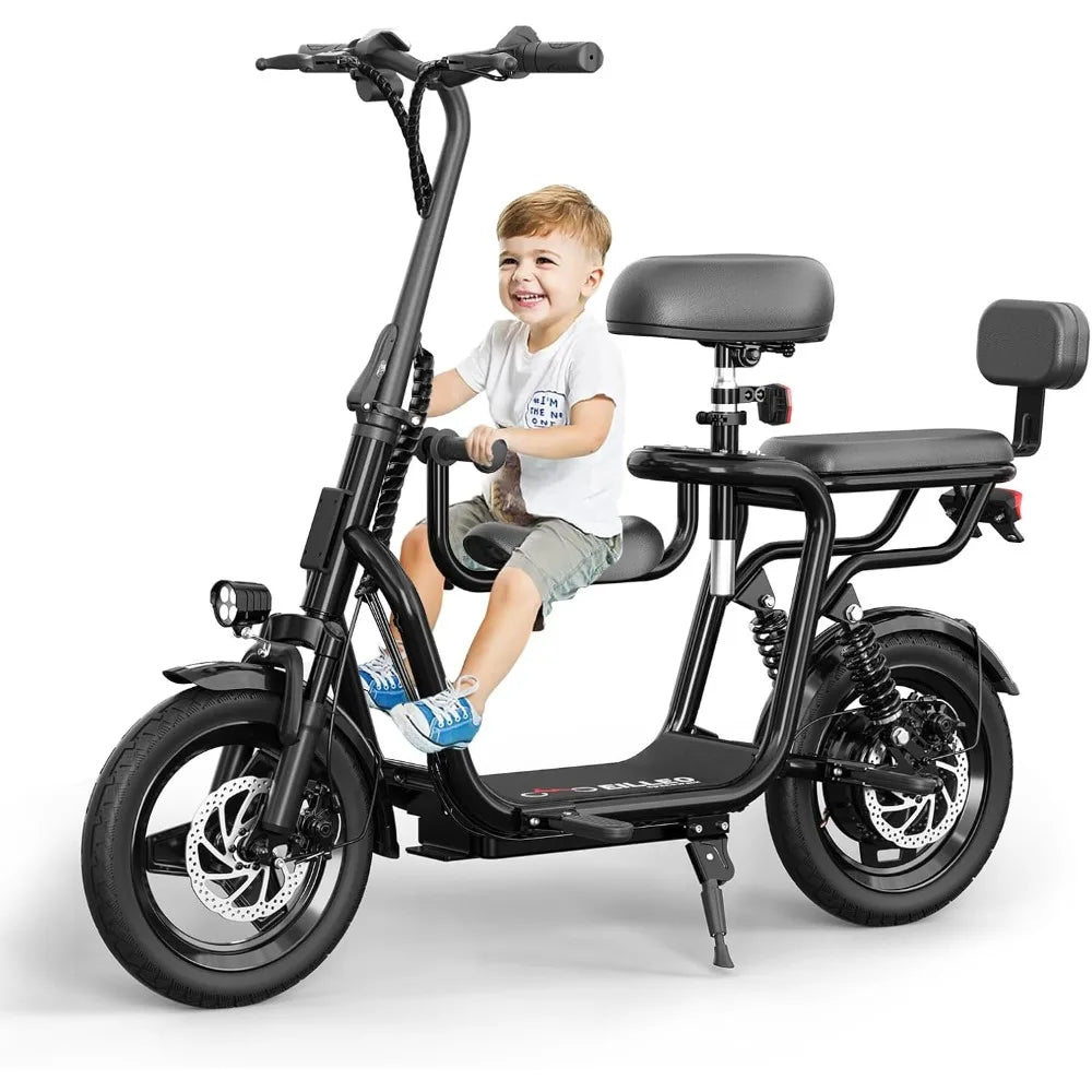 Electric Scooter with Seat for Adult, 36V Electric Scooter with 500W Peak Power Motor, 20 Mile Range, 17.4mph, Dual Brakes