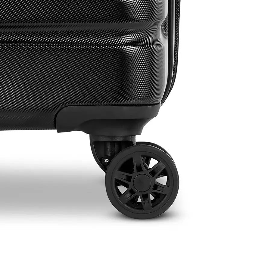 SE Hardside Expandable Luggage with Double Spinner Wheels, Bass Black, Carryon