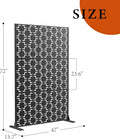 Metal Privacy Screen 72" H x 47" W, Privacy Screens and Panels, Freestanding Decorative Fence , 1 Panel Outdoor Divider