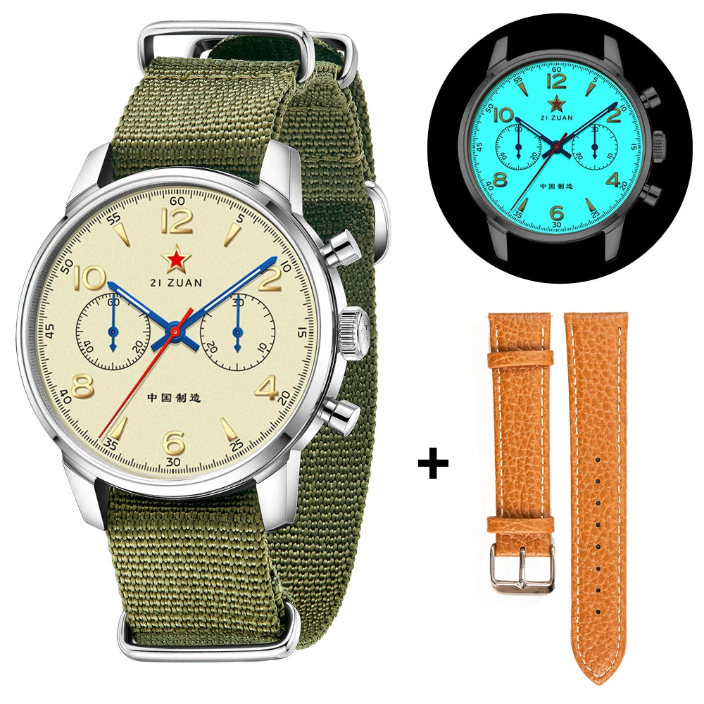 TOPHILL 1963 Chronograph Air Force Aviaion Men Mechanical Watches Sapphire Seagull ST1901 Movement Waterproof Men's Watch Pilots