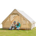 Inflatable Tent Breathable Portable Glamping Tent Oxford Fabric Air Family Tunnel Tent Easy Setup 4-6 Person House