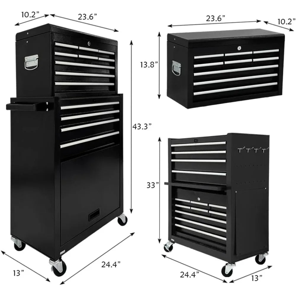 Rolling Tool Chest,13-drawer Tool Box Organizer with Wheels,Large Tool Storage Cabinet with Sliding Drawers,High CapacityCustomi