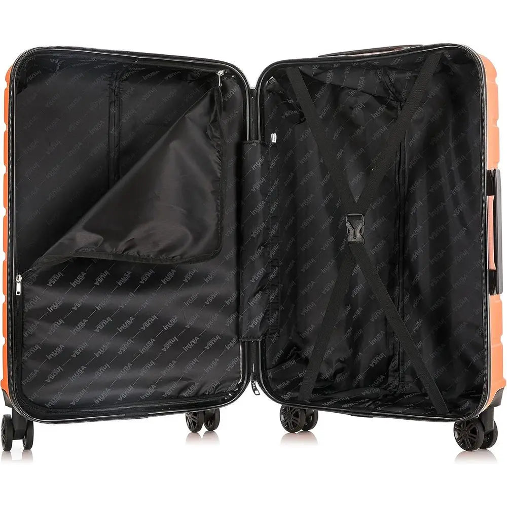 28-Inch Orange Spinner Luggage - Durable Lightweight Hardside Suitcase with Handle and Trolley for Travel
