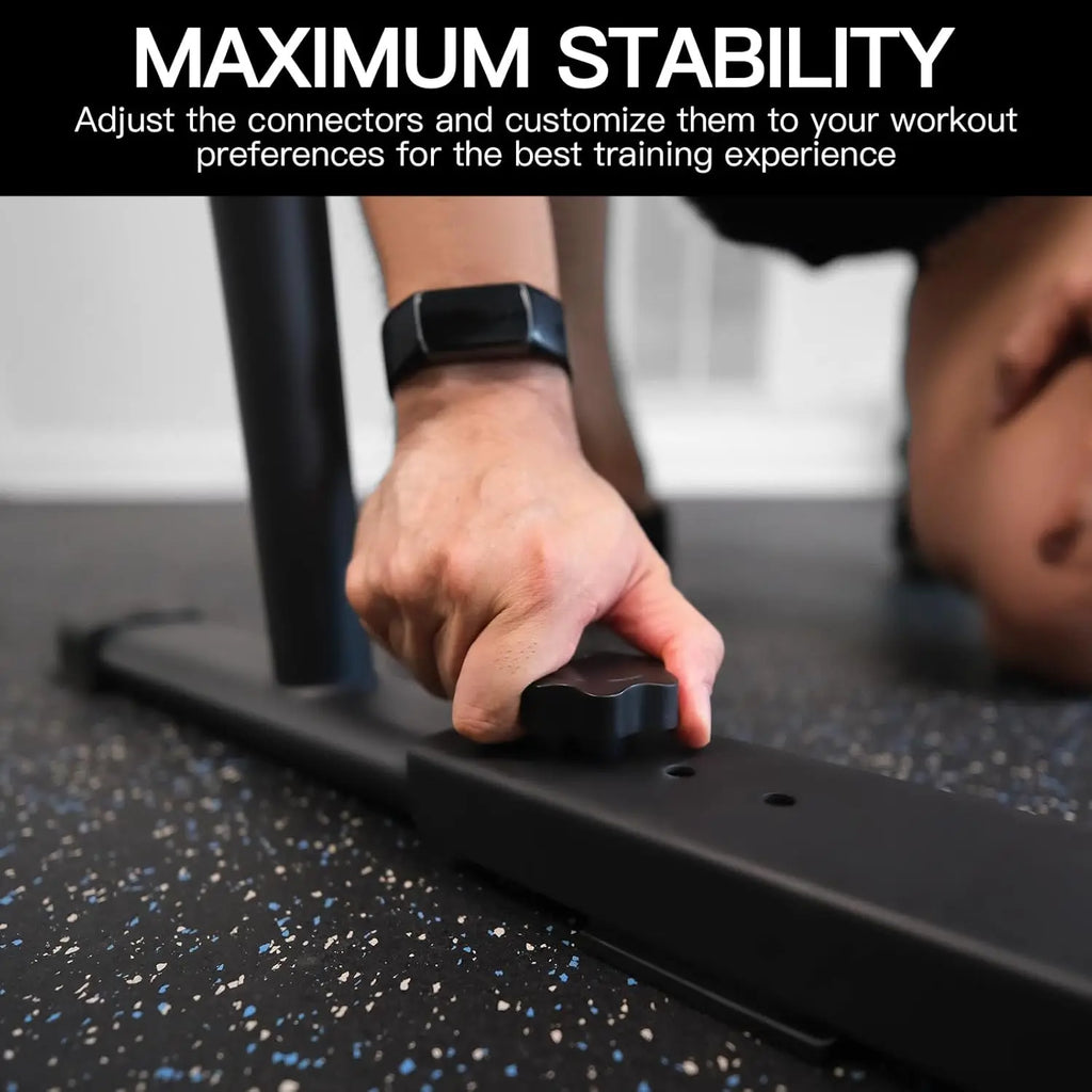 World's Best Strongest Premium Dip Bars With Adjustable Ultra-Stable Settings & Non-Slip Feet - USA Original Patent, Designed, S