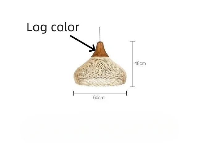 Designer Pendant Lamps Vintage Handmade Rattan Led Light Japanes Style Lighting for Kitchen Island Loft Dining Room