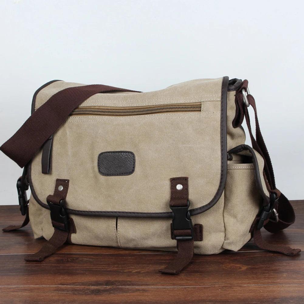 Unisex Laptop Shoulder Bag Large Capacity Messenger Handbags Multi Pockets 14 Inch Laptop Pouch Adjustable Strap for School Work