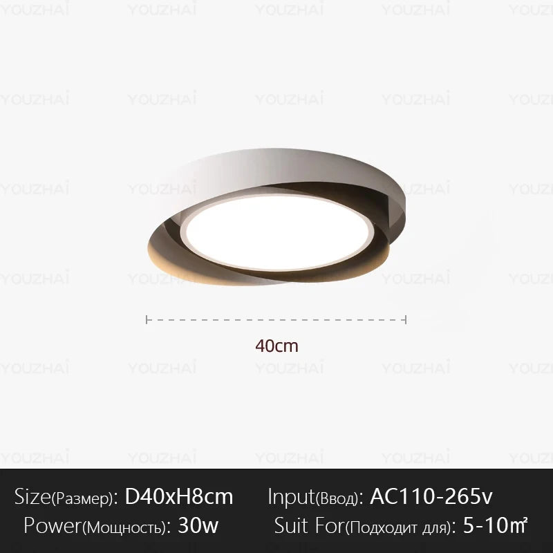 Italian minimalist bedroom light ceiling light study modern minimalist creative circular light fixture master bedroom light